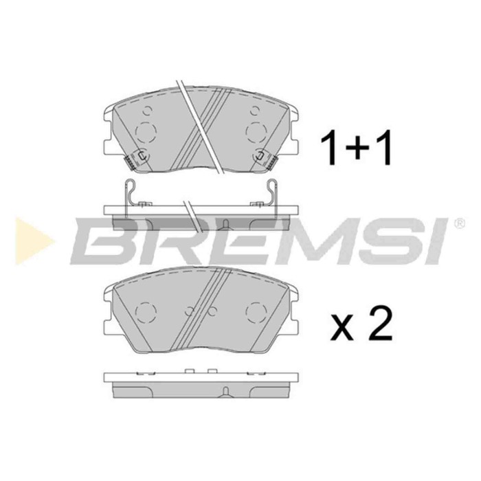 BP3905.jpg Kit Pastiglie Freno Anteriore Kia Soul Iii Cargo Bp3905 58101-j2a10 Bremsi
