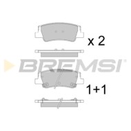 BP3906.jpg Kit Pastiglie Freno Posteriore Hyundai Sonata Viii Bp3906 58302-l0a15 S.f. Mobis Bremsi