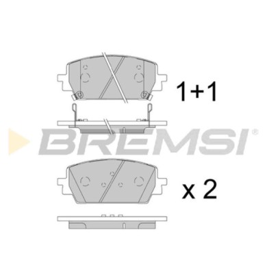 BP3910.jpg Kit Pastiglie Freno Anteriore Genesis G80 Kia Sorento Iv Hyundai Santa Fú Iv Bp3910 58101-t1a00 Bremsi