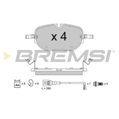 BP3911.jpg Kit Pastiglie Freno Anteriore Volkswagen Id.3 Bp3911 1ea 698 151 S.f. Chassis Brake Int. ( Bremsi