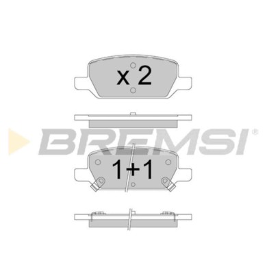 BP3913.jpg Kit Pastiglie Freno Posteriore Tesla Model 3 Bp3913 8008244-00-a S.f. Brembo Bremsi