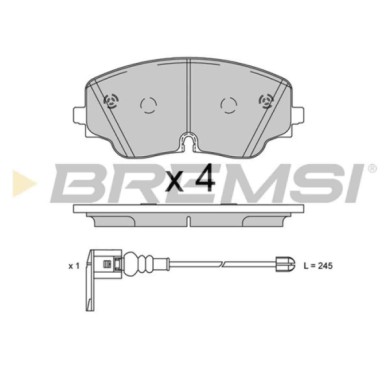 BP3928.jpg Kit Pastiglie Freno Anteriore Audi A3 Limousine (8ys) Bp3928 Bremsi