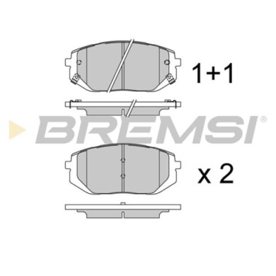BP3929.jpg Kit Pastiglie Freno Anteriore Hyundai Ioniq 5 Tucson Kia Ev6 Bp3929 58101-gia60 Bremsi