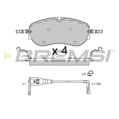 BP3949.jpg Kit Pastiglie Freno Anteriore Audi Q4 Suv (f4b) Bp3949 1ea 698 151 B S.f. Chassis Brake Int. ( Bremsi