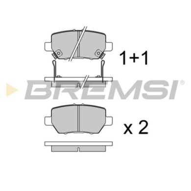 BP3954.jpg Kit Pastiglie Freno Posteriore Honda Legend Iv Bp3954 43022sjae00 Con Contatto Segnalazione Usura Bremsi