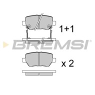 BP3954.jpg Kit Pastiglie Freno Posteriore Honda Legend Iv Bp3954 43022sjae00 Con Contatto Segnalazione Usura Bremsi