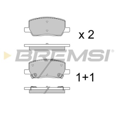 BP3961.jpg Kit Pastiglie Freno Posteriore Tesla Model S Model X Model Y Bp3961 1007678-00-a Con Contatto Segnalazione Usura S.f.