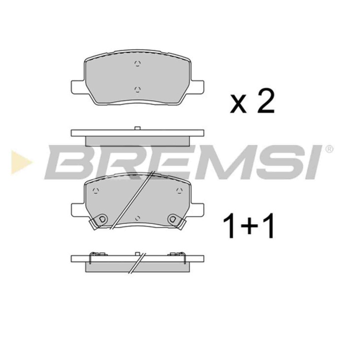 BP3961.jpg Kit Pastiglie Freno Posteriore Tesla Model S Model X Model Y Bp3961 1007678-00-a Con Contatto Segnalazione Usura S.f.
