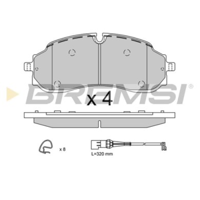BP3969.jpg Kit Pastiglie Freno Anteriore Ford Transit Custom Furgonato Bp3969 Lk4z-2001-b Bremsi