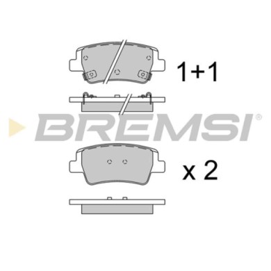 BP3974.jpg Kit Pastiglie Freno Posteriore Hyundai I20 Bp3974 58302-coa30 Con Contatto Segnalazione Usura S.f. Mobis Bremsi