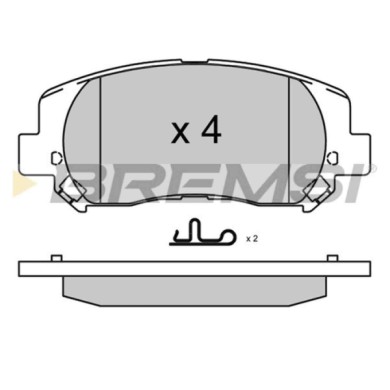 BP3979.jpg Kit Pastiglie Freno Anteriore Jeep Cherokee Bp3979 68225170ae Con Contatto Segnalazione Usura S.f. Akebono Bremsi