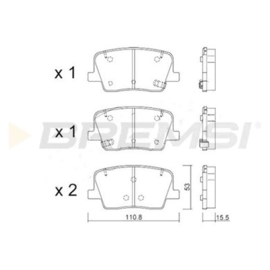 BP3995.jpg Kit Pastiglie Freno Posteriore Ssangyong Rexton Rexton Van Bp3995 48413360b0 Bremsi