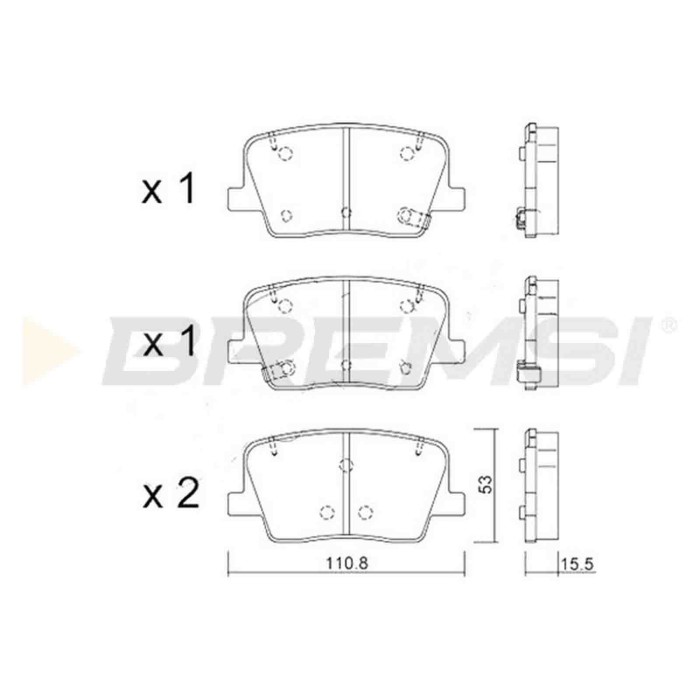 BP3995.jpg Kit Pastiglie Freno Posteriore Ssangyong Rexton Rexton Van Bp3995 48413360b0 Bremsi