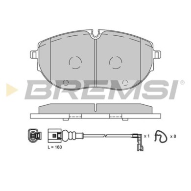 BP3998.jpg Kit Pastiglie Freno Anteriore Volkswagen California T6 Camper (sgc Sgg Shc) Bp3998 7la 698 151 A Con Contatto Segnala
