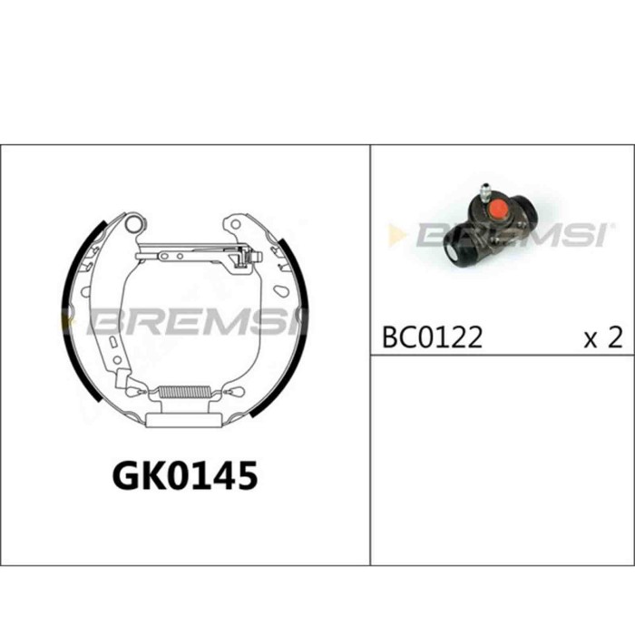 GK0145.jpg Kit Ganasce Freno Posteriore Renault Twingo I Gk0145 Bremsi