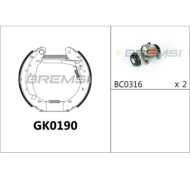 GK0190.jpg Kit Ganasce Freno Posteriore Renault Laguna I Grandtour Gk0190 77 01 205 181 Bremsi