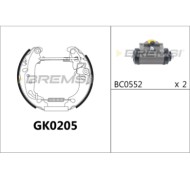 GK0205.jpg Kit Ganasce Freno Posteriore Ford Fiesta Iv Fiesta V Ka Gk0205 Bremsi