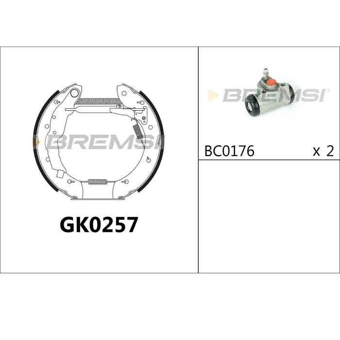 GK0257.jpg Kit Ganasce Freno Posteriore Bmw 3 3 Cabriolet 3 Coupú 3 Touring Gk0257 Bremsi