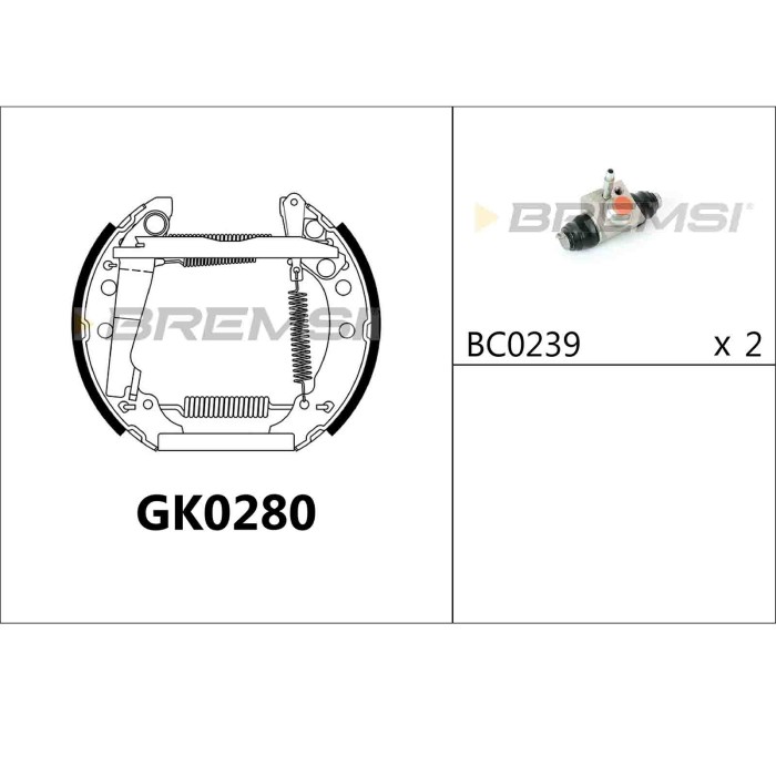 GK0280.jpg Kit Ganasce Freno Posteriore Seat Cordoba (6k1 6k2) Gk0280 Bremsi