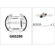 GK0280.jpg Kit Ganasce Freno Posteriore Seat Cordoba (6k1 6k2) Gk0280 Bremsi