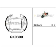 GK0300.jpg Kit Ganasce Freno Posteriore Audi A2 Volkswagen Lupo Gk0300 Bremsi