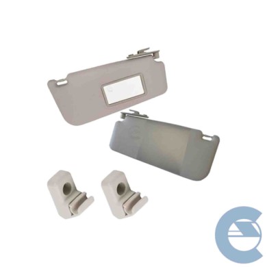 KIT_17056+17057+GANCI_2.jpg Famac Kit 2 Pezzi Pantine Alette Parasole Destra E Sinistra Per Fiat Punto 1999- Con 2 Ganci Support