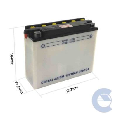 CB16ALA2_3.jpg Batteria Moto 12v 16ah 200cca Codice Yuasa Yb16l-a2