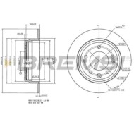 CD8087S_1.jpg Disco Freno Posteriore 92240803 Hyundai Sonata Vi Sonata Vii Pieno
