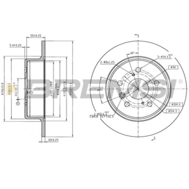 CD8160S_1.jpg Disco Freno Posteriore 08a15010 Lexus Rx