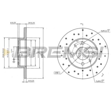 CD8218S_1.jpg Disco Freno Posteriore 08508531 Fiat 500/595/695