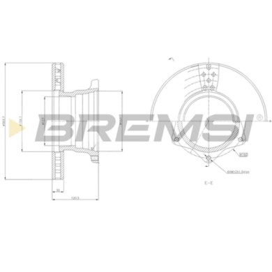 CD5164V.JPG Coppia Dischi Freno Posteriore 93087500 Mercedes-benz Vario Autobus (b670) Ventilato