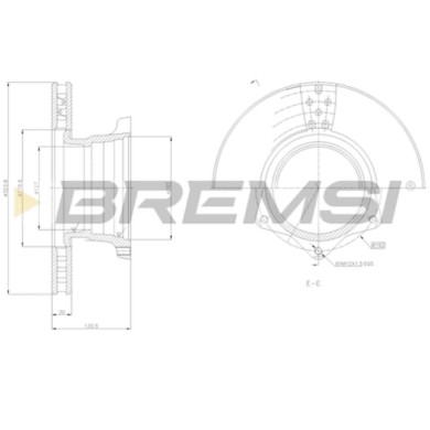CD5165V.JPG Coppia Dischi Freno Posteriore 93087700 Mercedes-benz Vario Autobus (b670) Ventilato