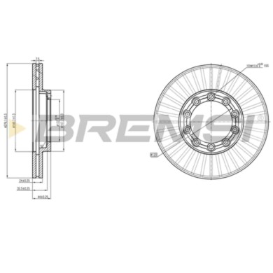 CD5169V.JPG Coppia Dischi Freno Anteriore 93085800 Renault Trucks B Furgonato Ventilato S.f. Bendix Pl2