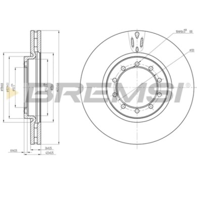 CD5182V.JPG Coppia Dischi Freno Anteriore 93117500 Renault Trucks Mascott Furgonato Ventilato S.f. Brembo