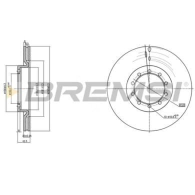 CD5183V.JPG Coppia Dischi Freno Anteriore 93117400 Renault Trucks Mascott Furgonato Ventilato S.f. Brembo
