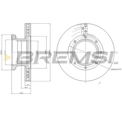 CD5187V.JPG Coppia Dischi Freno Posteriore 93102300 Mercedes-benz Atego 2 Ventilato