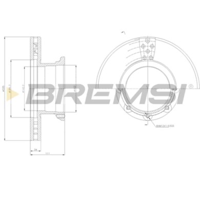 CD5188V.JPG Coppia Dischi Freno Posteriore 93102400 Mercedes-benz Atego 2 Ventilato