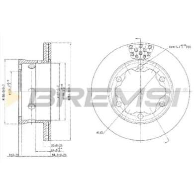 CD5191V.JPG Coppia Dischi Freno Posteriore 92089800 Mercedes-benz Sprinter 3-t Autobus (b903) Ventilato S.f. Perrot