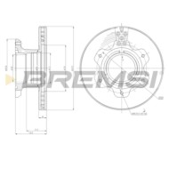 CD5209V.JPG Coppia Dischi Freno Posteriore 93191500 Mercedes-benz Vario Autobus (b670) Ventilato