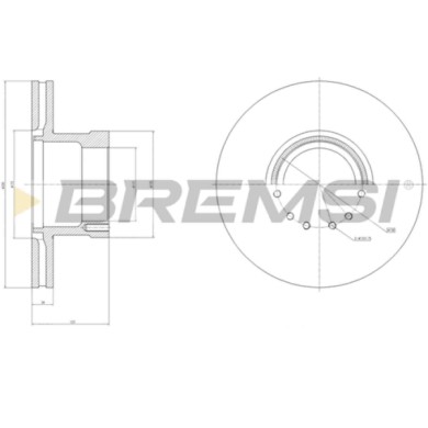CD5255V.JPG Coppia Dischi Freno Anteriore 93142400 Daf Lf 45 Ventilato