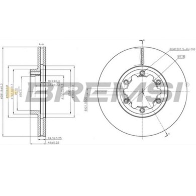CD5262V.JPG Coppia Dischi Freno Anteriore 09863410 Renault 30 Ventilato