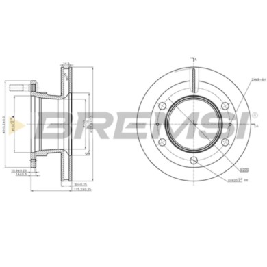 CD5264V.JPG Coppia Dischi Freno Posteriore 09849510 Renault 18 30 Volkswagen Bora Toyota Corolla Liftback Ventilato
