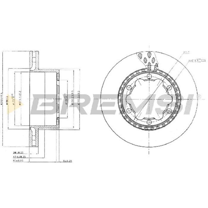 CD5312V.JPG Coppia Dischi Freno Posteriore 93143400 Mercedes-benz Sprinter 4,6-t Furgonato (b906) Ventilato