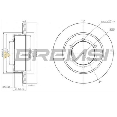 CD5327S.JPG Coppia Dischi Freno Posteriore 92308500 Nissan Cabstar (f24m F24w) Pieno
