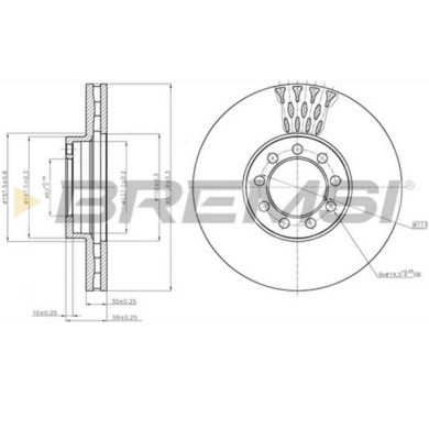 CD5329V.JPG Coppia Dischi Freno Anteriore 93177603 Iveco Daily Iv Furgonato Ventilato