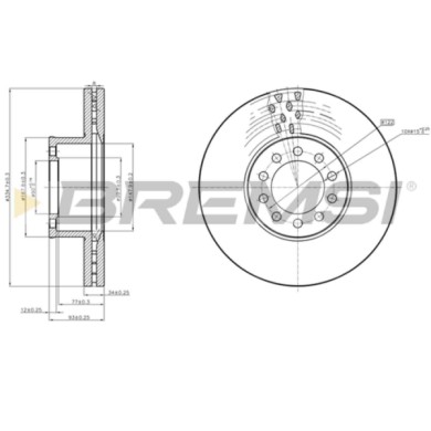 CD5330V.JPG Coppia Dischi Freno Anteriore 93138000 Man Tgl I Ventilato S.f. Knorr Sb/sn5