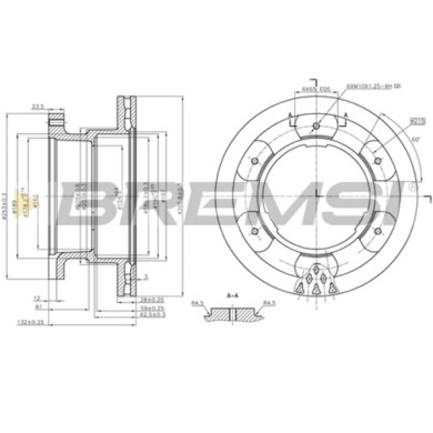 CD5332V.JPG Coppia Dischi Freno Posteriore 93177700 Iveco Daily Vi Furgonato Ventilato