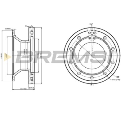 CD5336V.JPG Coppia Dischi Freno Posteriore 93296100 Bmw X5 X6 Ventilato