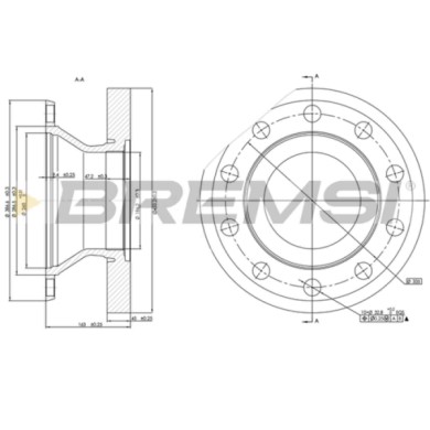 CD5337S.JPG Coppia Dischi Freno Posteriore 08838310 Porsche Cayenne Volkswagen Touareg Pieno S.f. Meritor