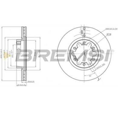 CD5339V.JPG Coppia Dischi Freno Anteriore 93240600 Nissan Cabstar (f24m F24w) Ventilato